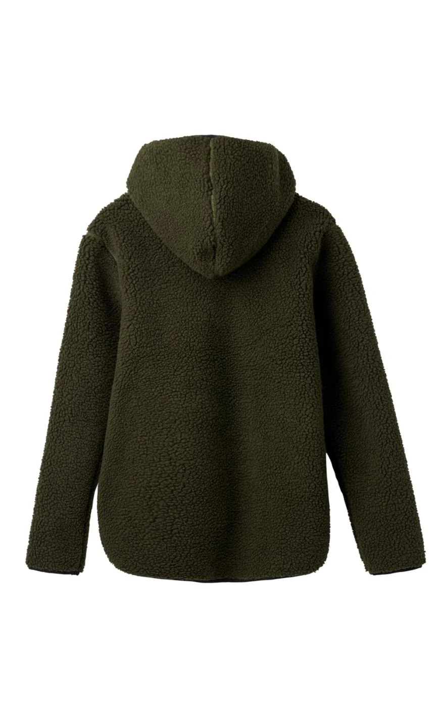 H2O Jakke - Langli Hooded Pile - Army - Image 3