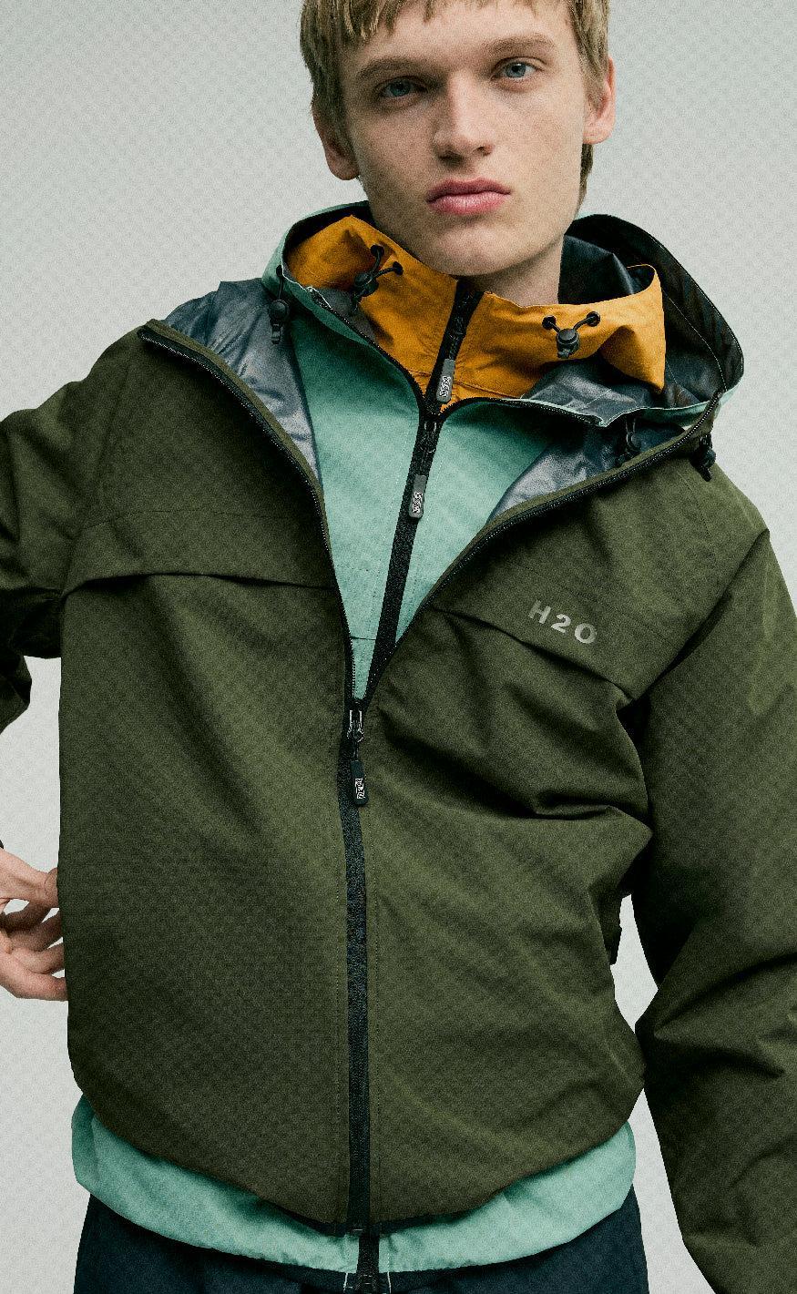 H2O Regnjakke - Rømø Unisex - Army - Image 13