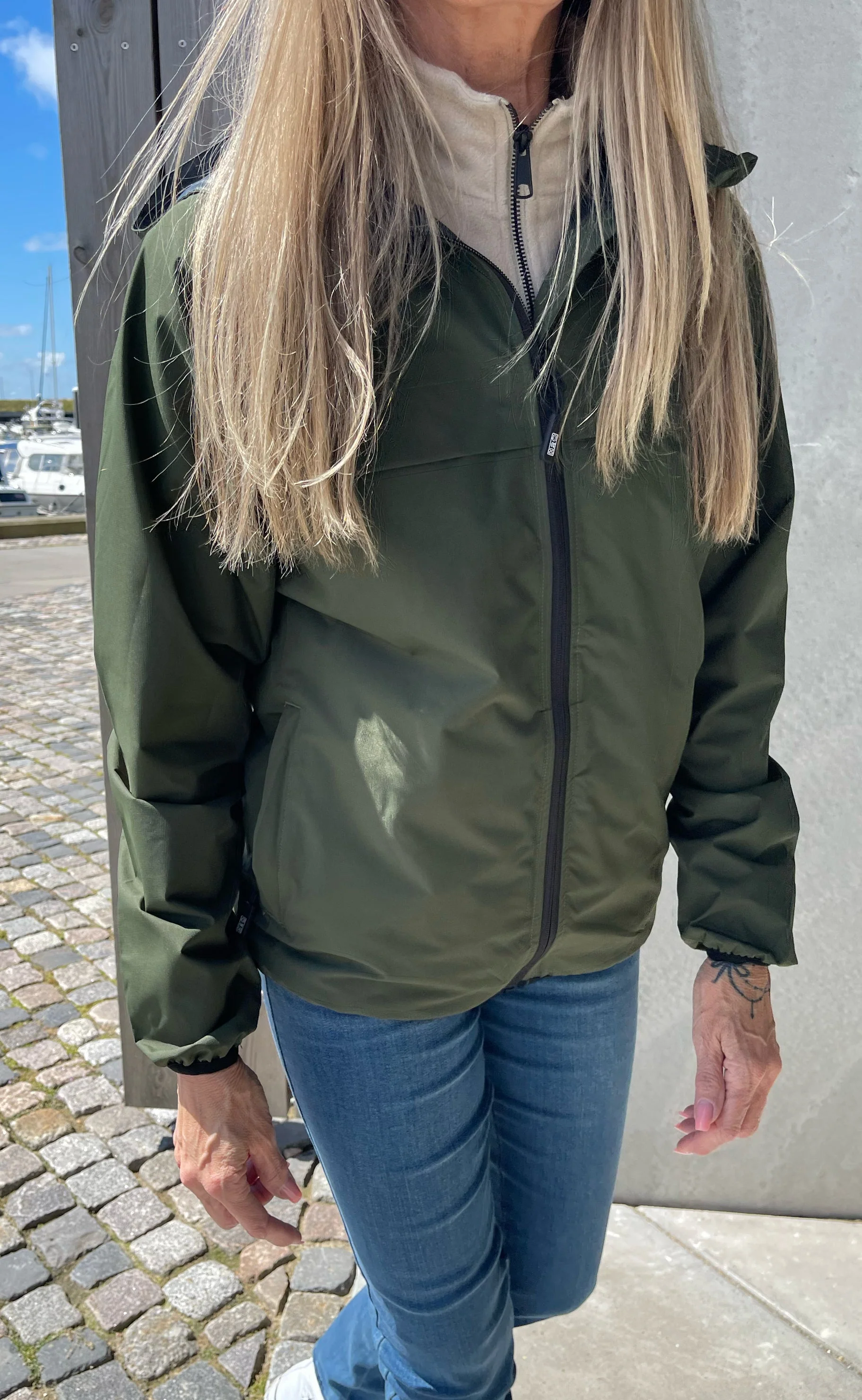 H2O Regnjakke - Rømø Unisex - Army - Image 5