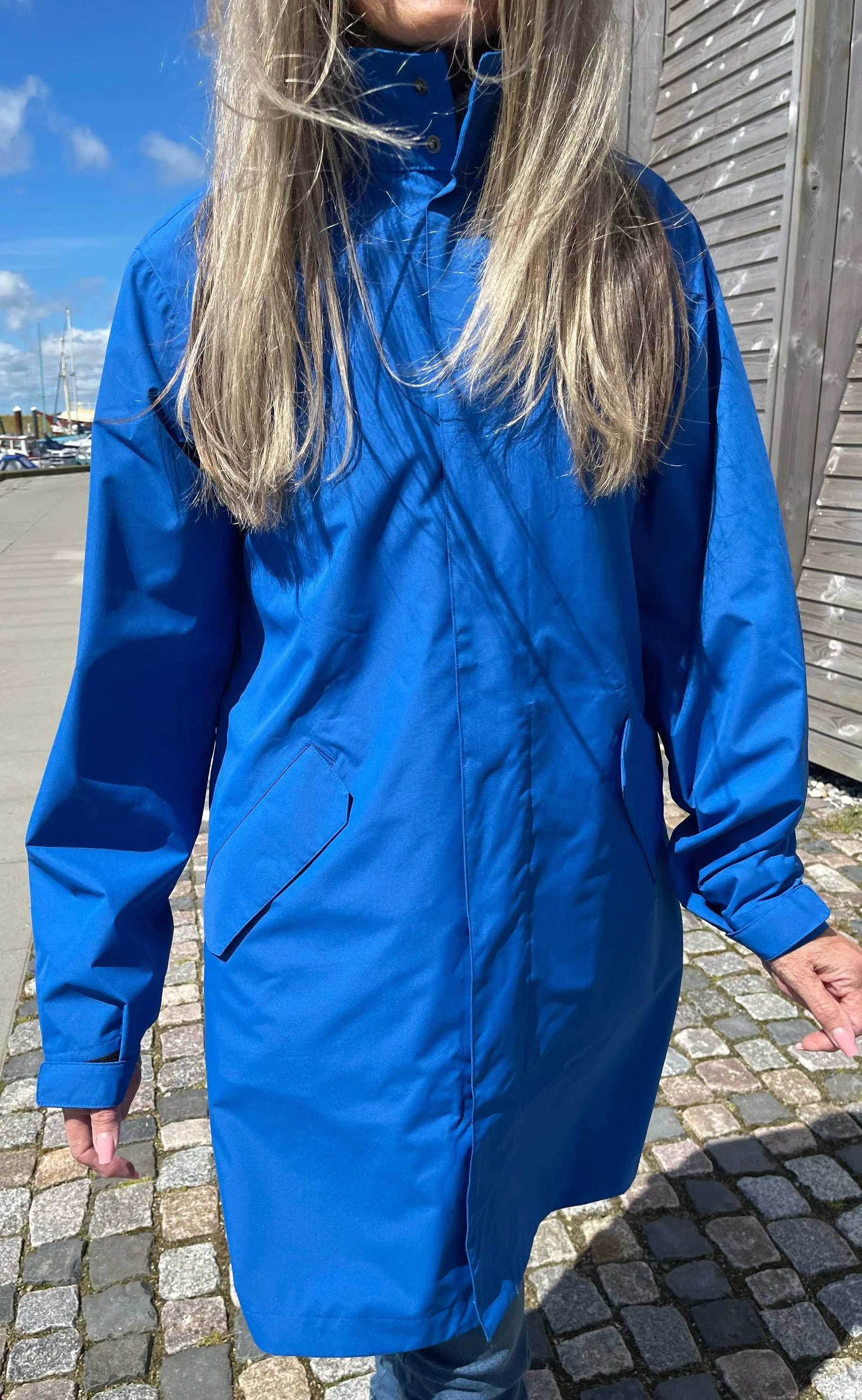 H2O Regnjakke - Rømø Long Unisex - Blue - Image 6