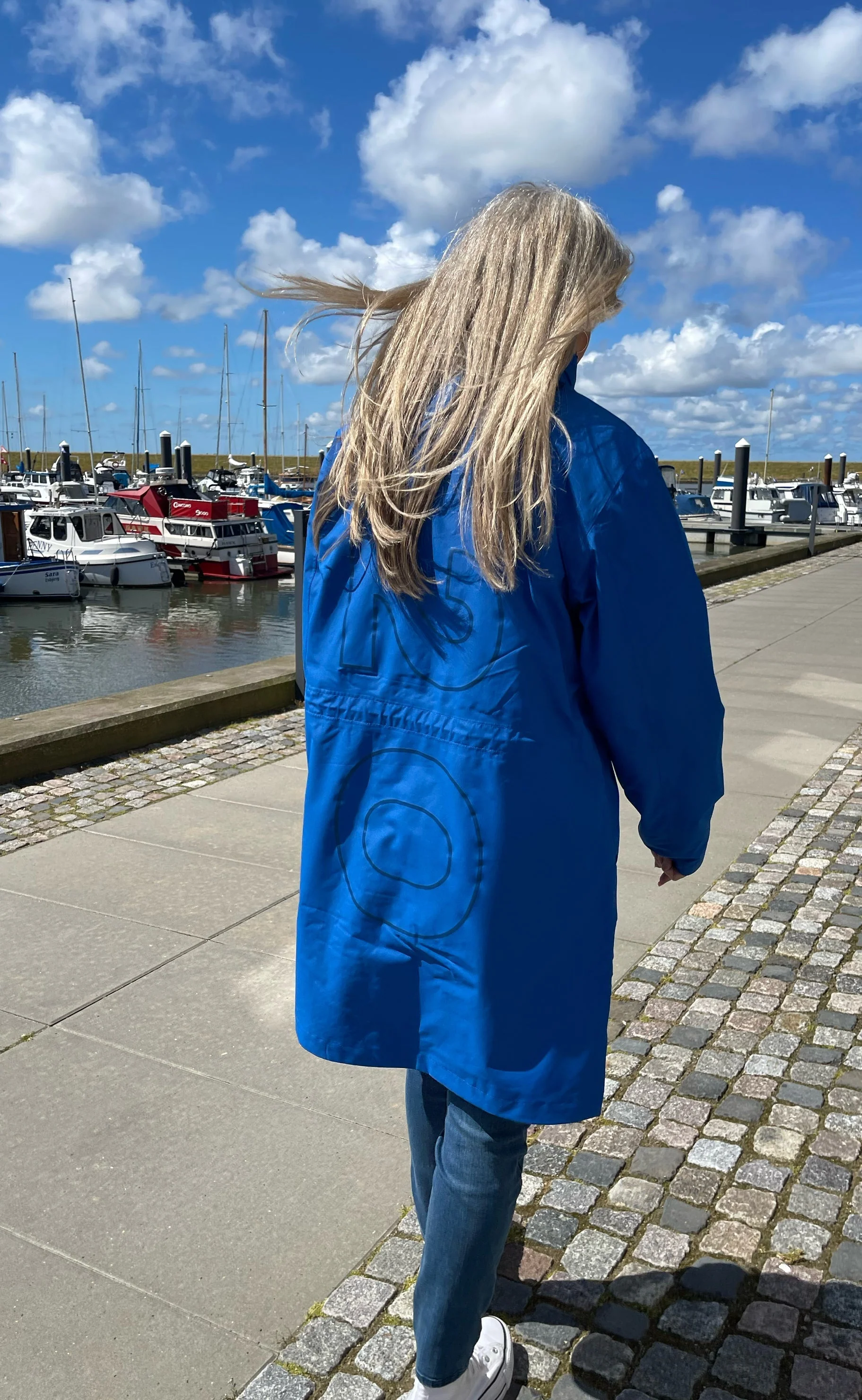 H2O Regnjakke - Rømø Long Unisex - Blue - Image 7