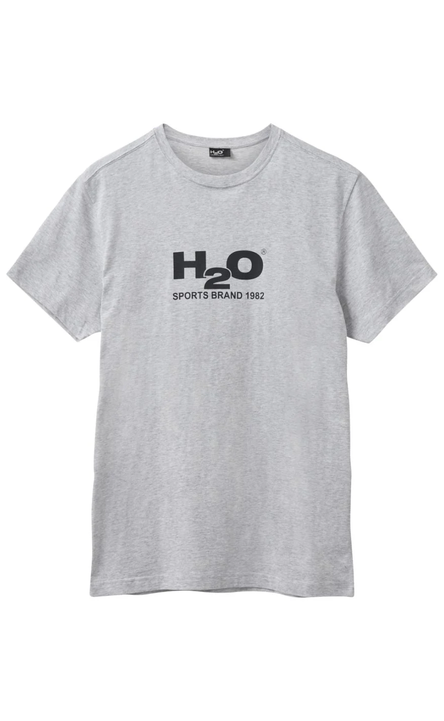 H2O T-Shirt - Logo - Lt. Grey Mel/Black
