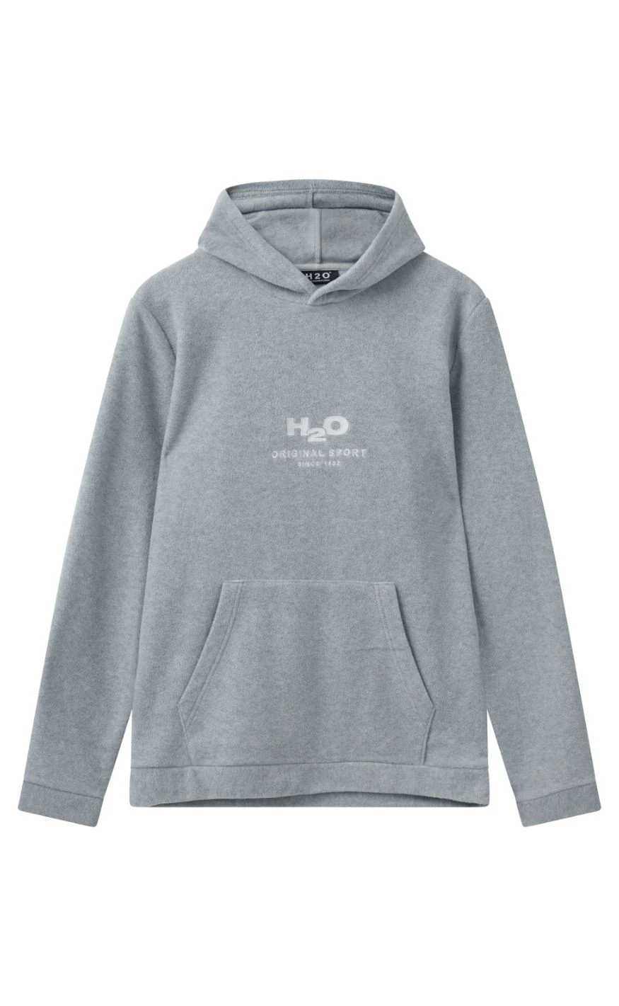 H2O Trøje - Blåvand Fleece Hoodie - Grey Mel