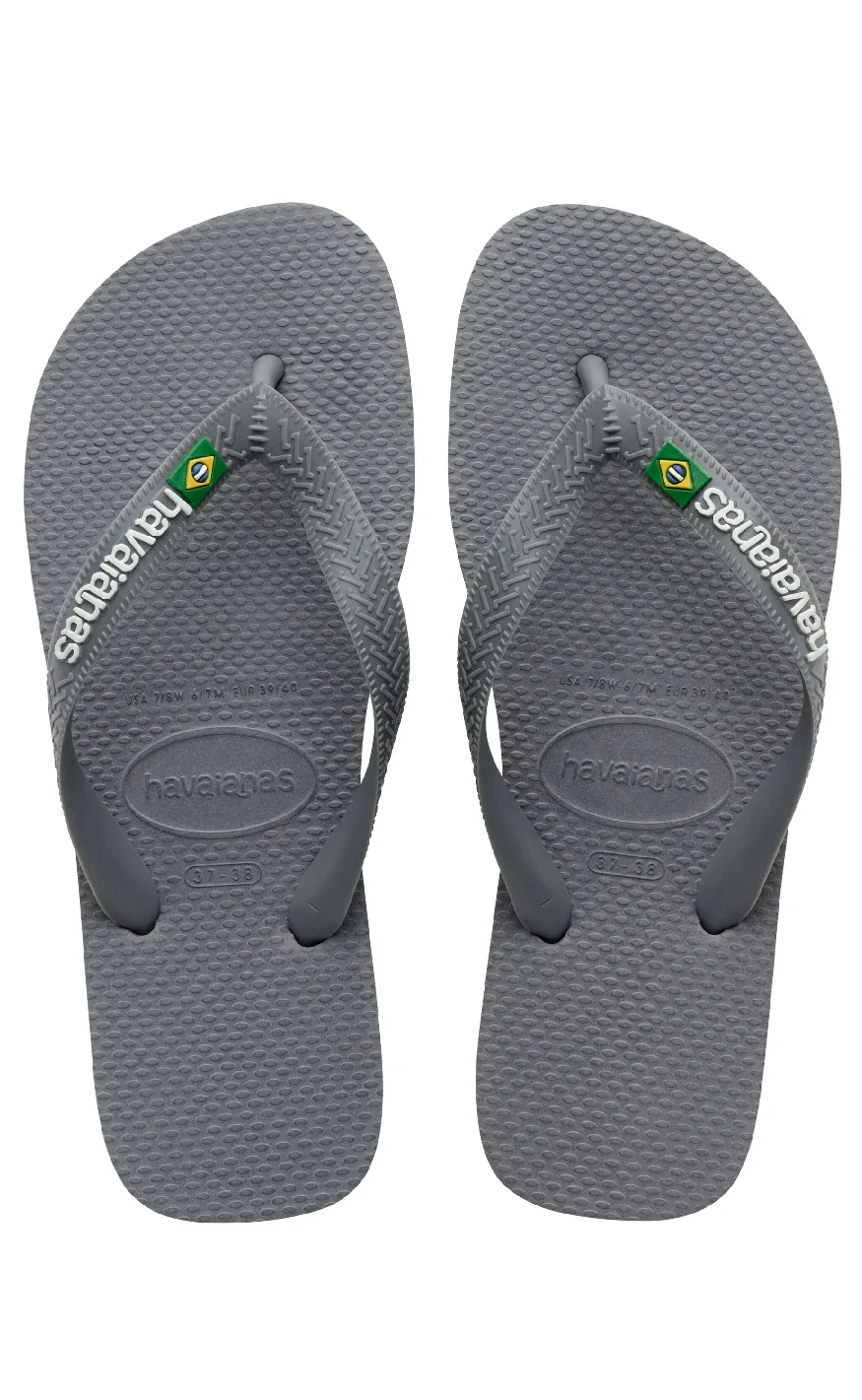 Havaianas Klipklapper / Sandal - Brasil Logo - Steel Grey