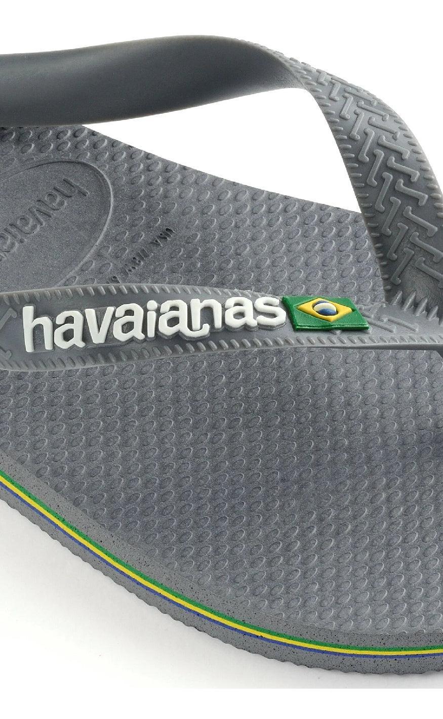 Havaianas Klipklapper / Sandal - Brasil Logo - Steel Grey - Image 3