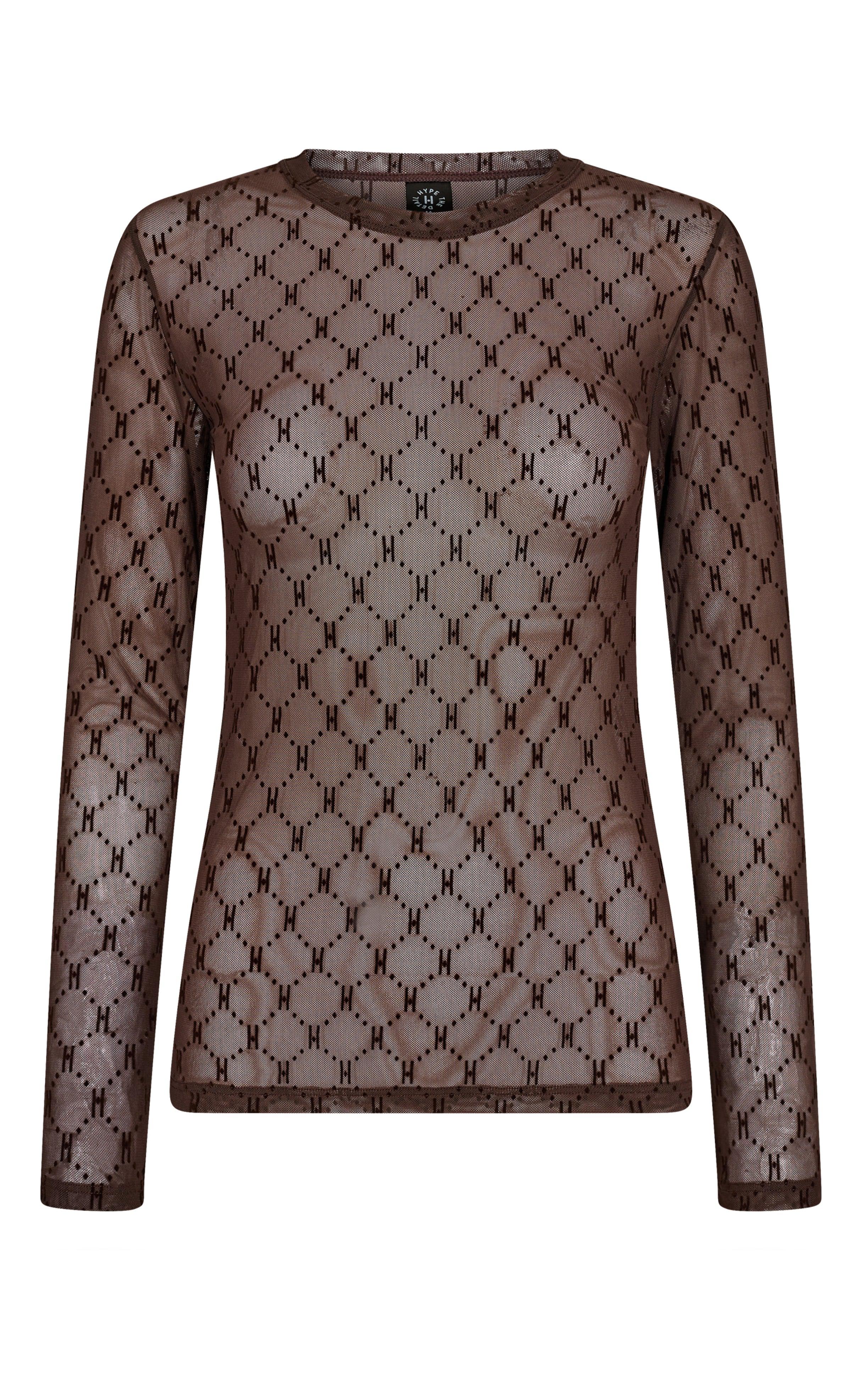 Hype The Detail Bluse - Mesh - Brown - Image 2