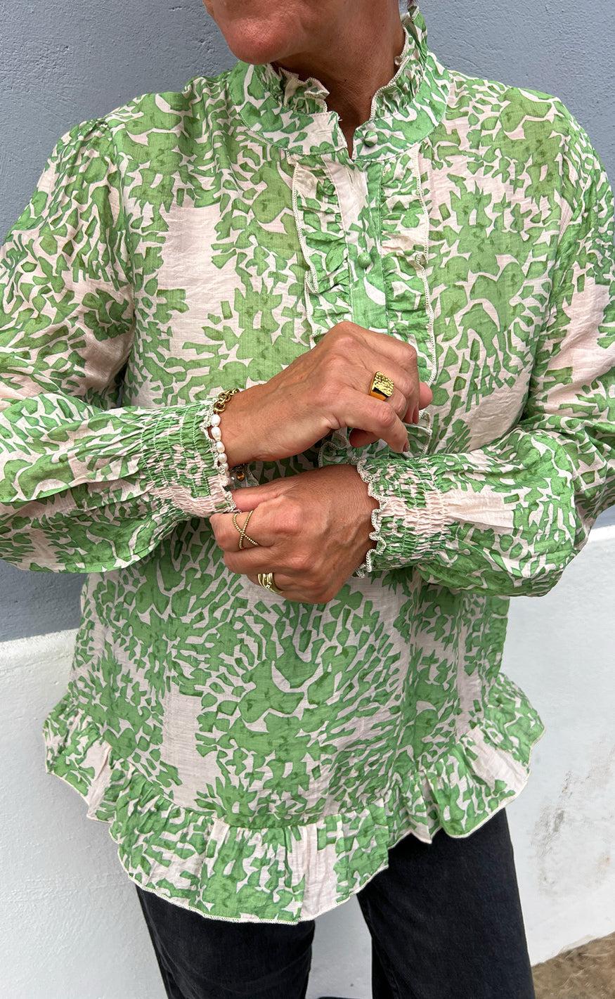 Say INA Copenhagen Bluse - Pia - Green Dream - Image 8
