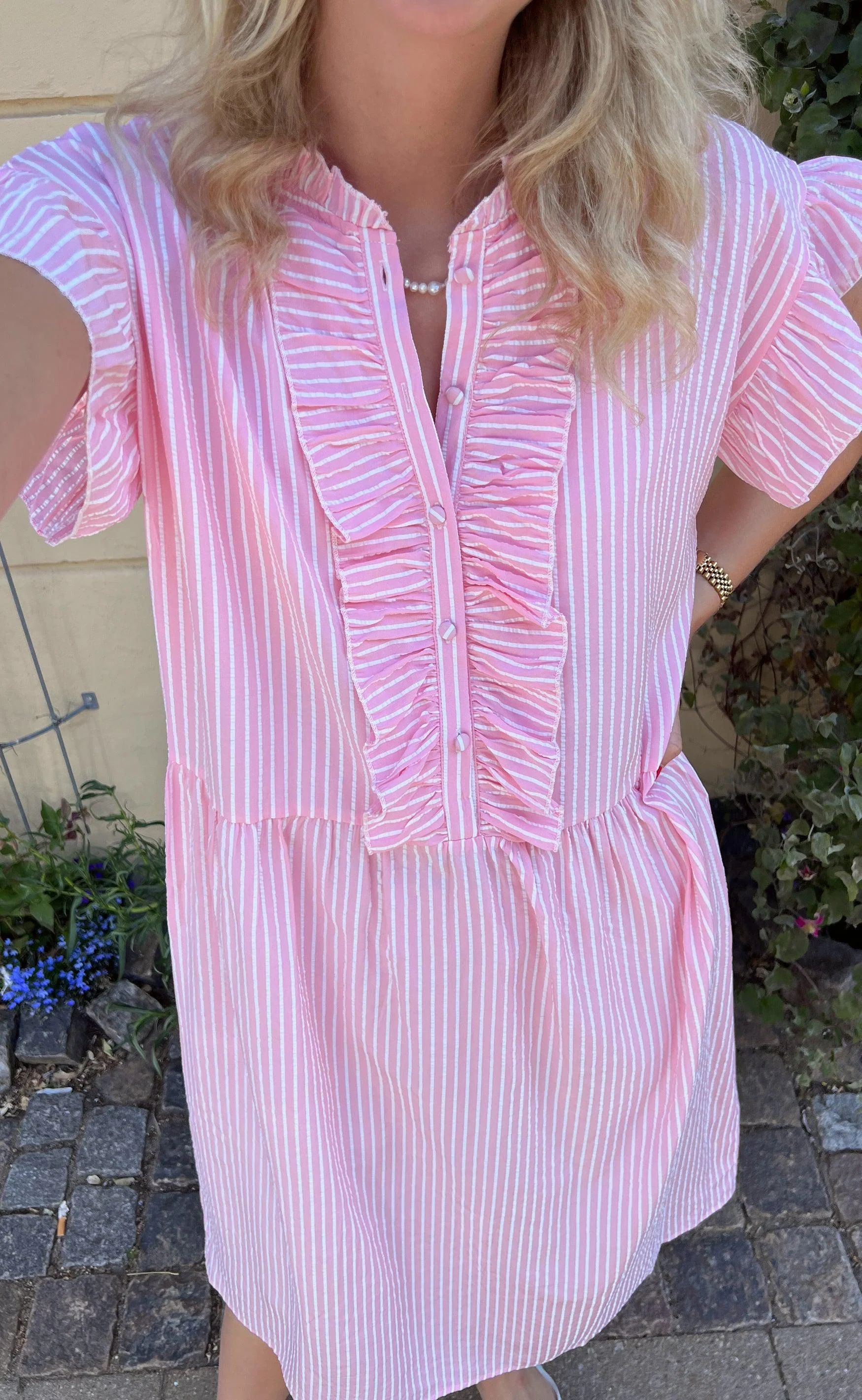 Say INA Copenhagen Kjole - Amelia - Pink Striped - Image 2