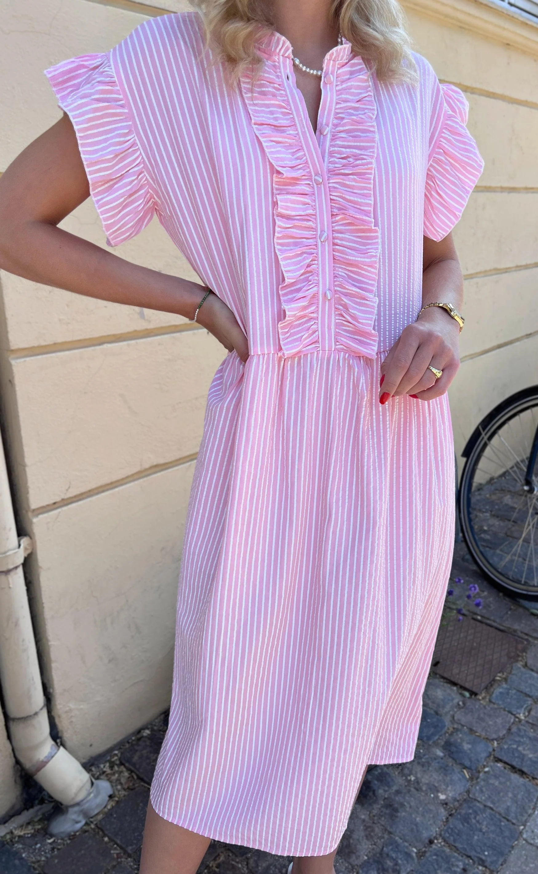 Say INA Copenhagen Kjole - Amelia - Pink Striped - Image 3