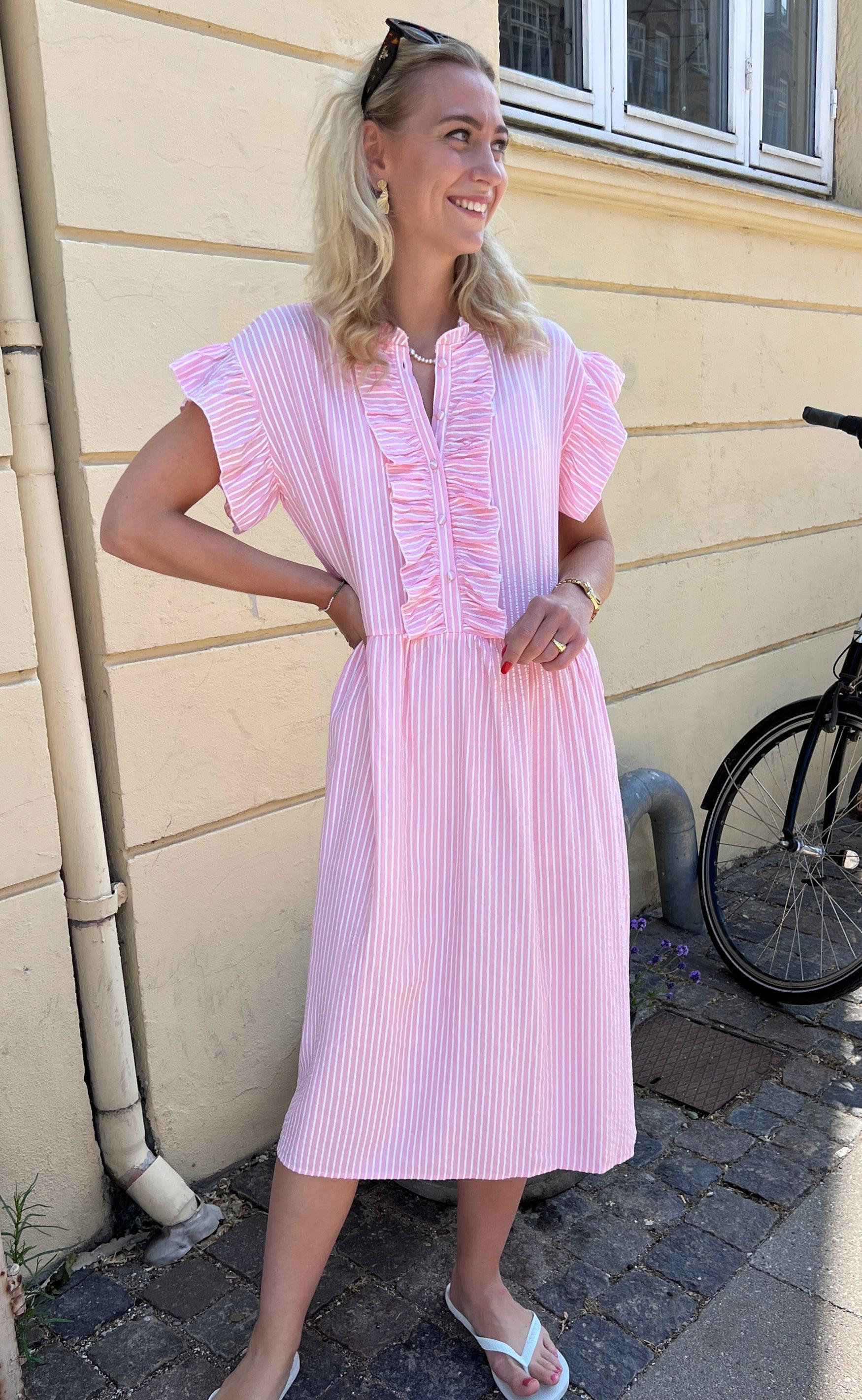 Say INA Copenhagen Kjole - Amelia - Pink Striped - Image 5
