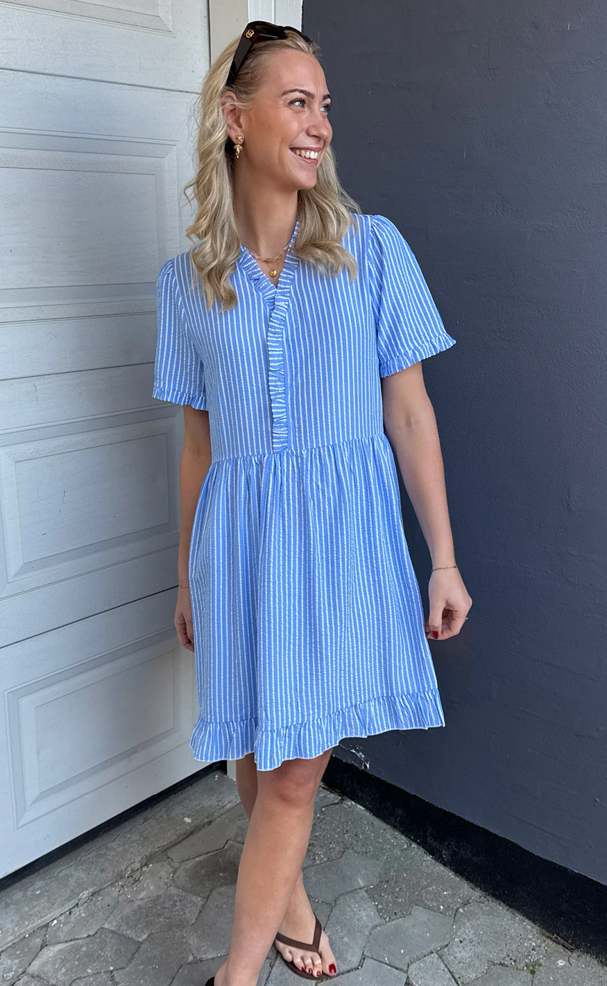 Say INA Copenhagen Kjole - Catja Summer - Blue Striped - Image 5