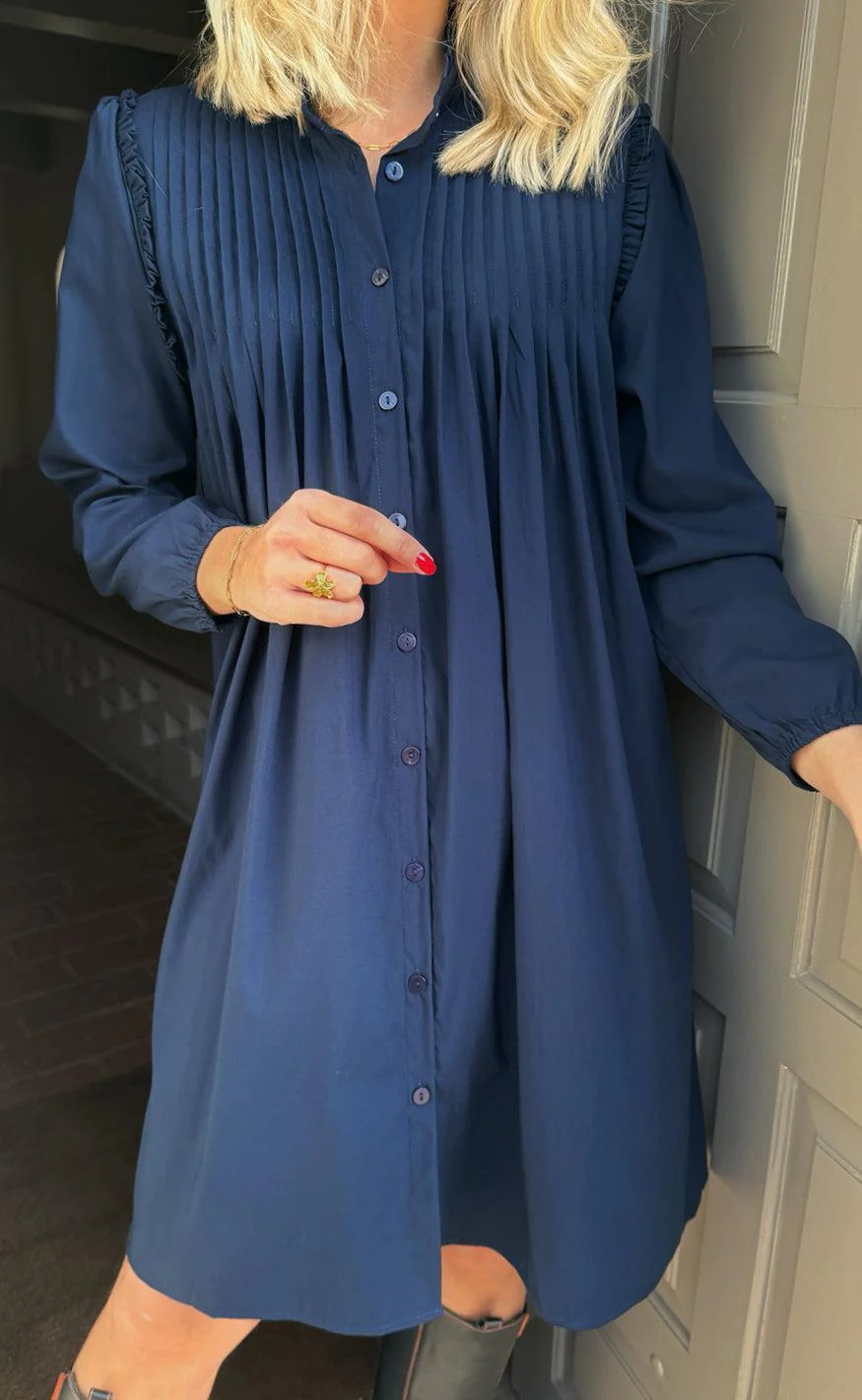 Say INA Copenhagen Kjole - Loui - Navy Blue - Image 3