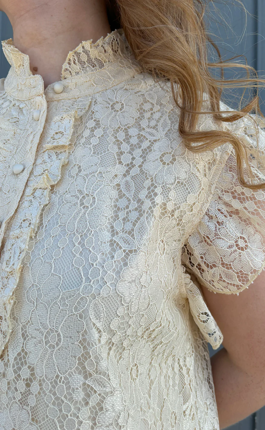 Say INA Copenhagen Kjole - Pia Lace Summer - Creme - Image 6