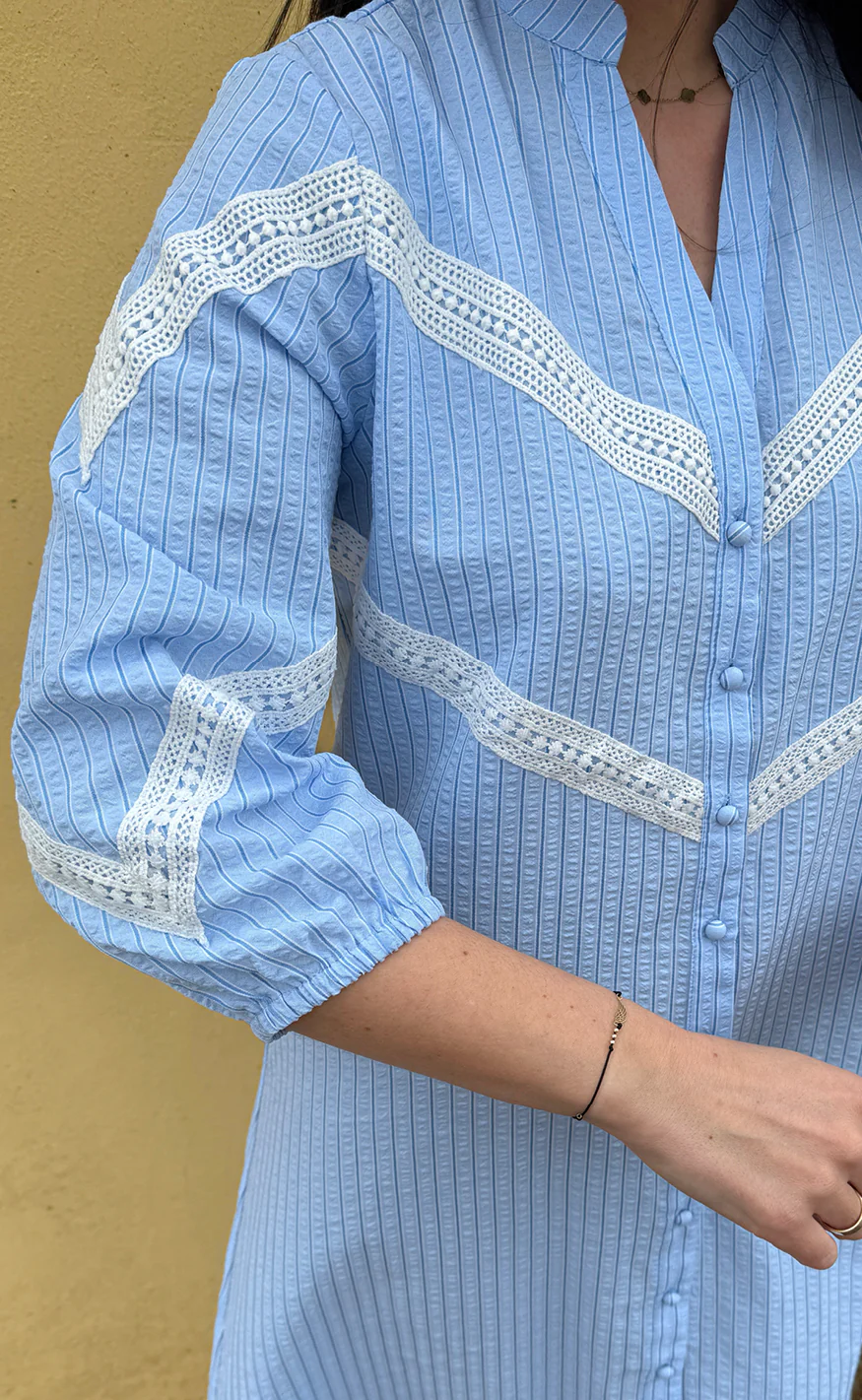 Say INA Copenhagen Kjole - Viola - Blue Striped - Image 3