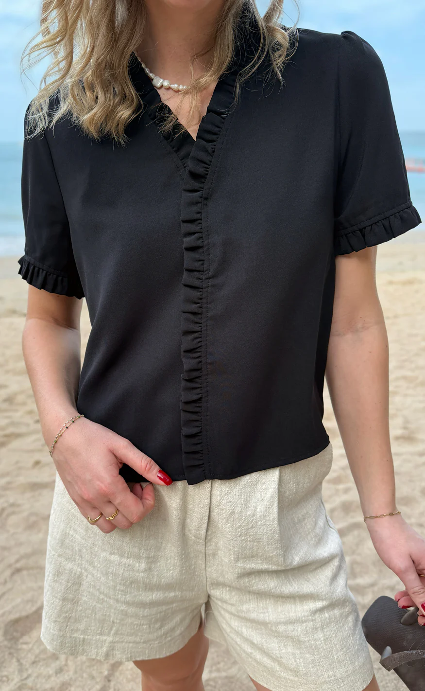 Say INA Copenhagen Top - Catja - Black - Image 8