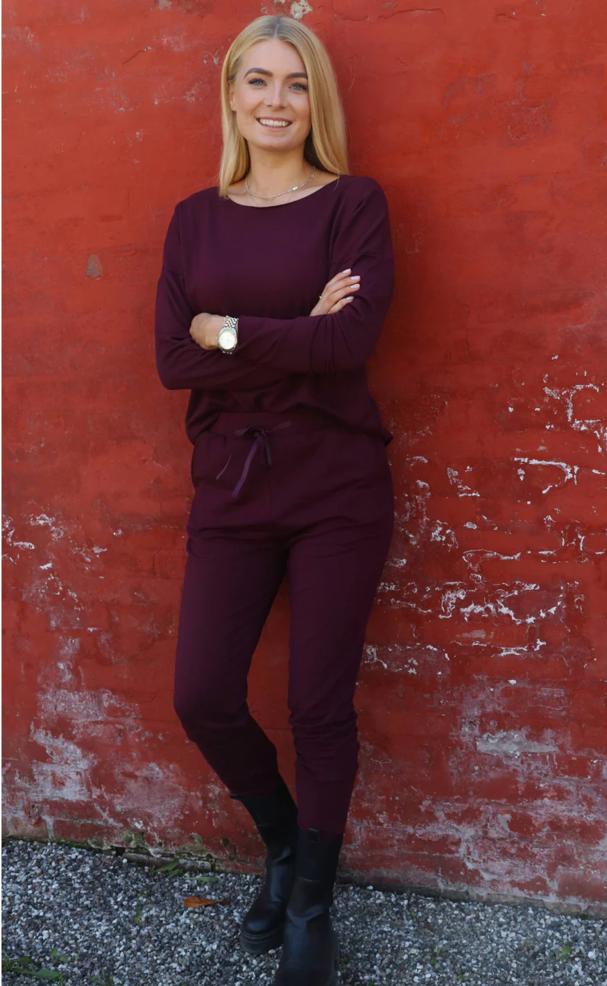 Liberte Bluse - Alma Fleece - Bordeaux - Image 5
