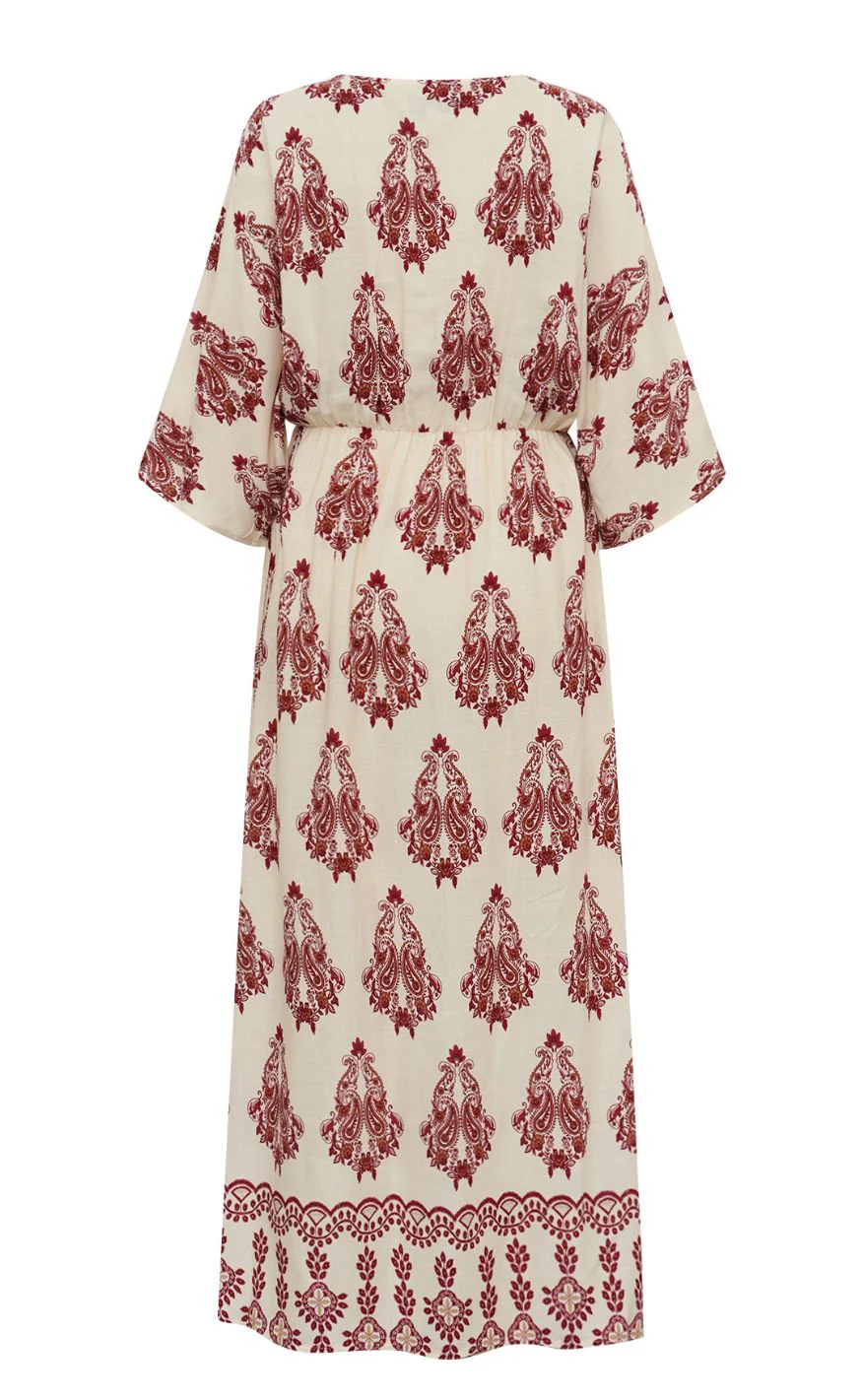 Lollys Laundry Kjole - SavannahLL Maxi 3/4 - Creme - Image 3