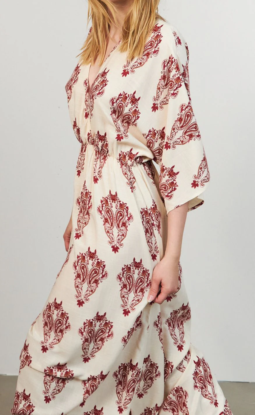 Lollys Laundry Kjole - SavannahLL Maxi 3/4 - Creme - Image 5