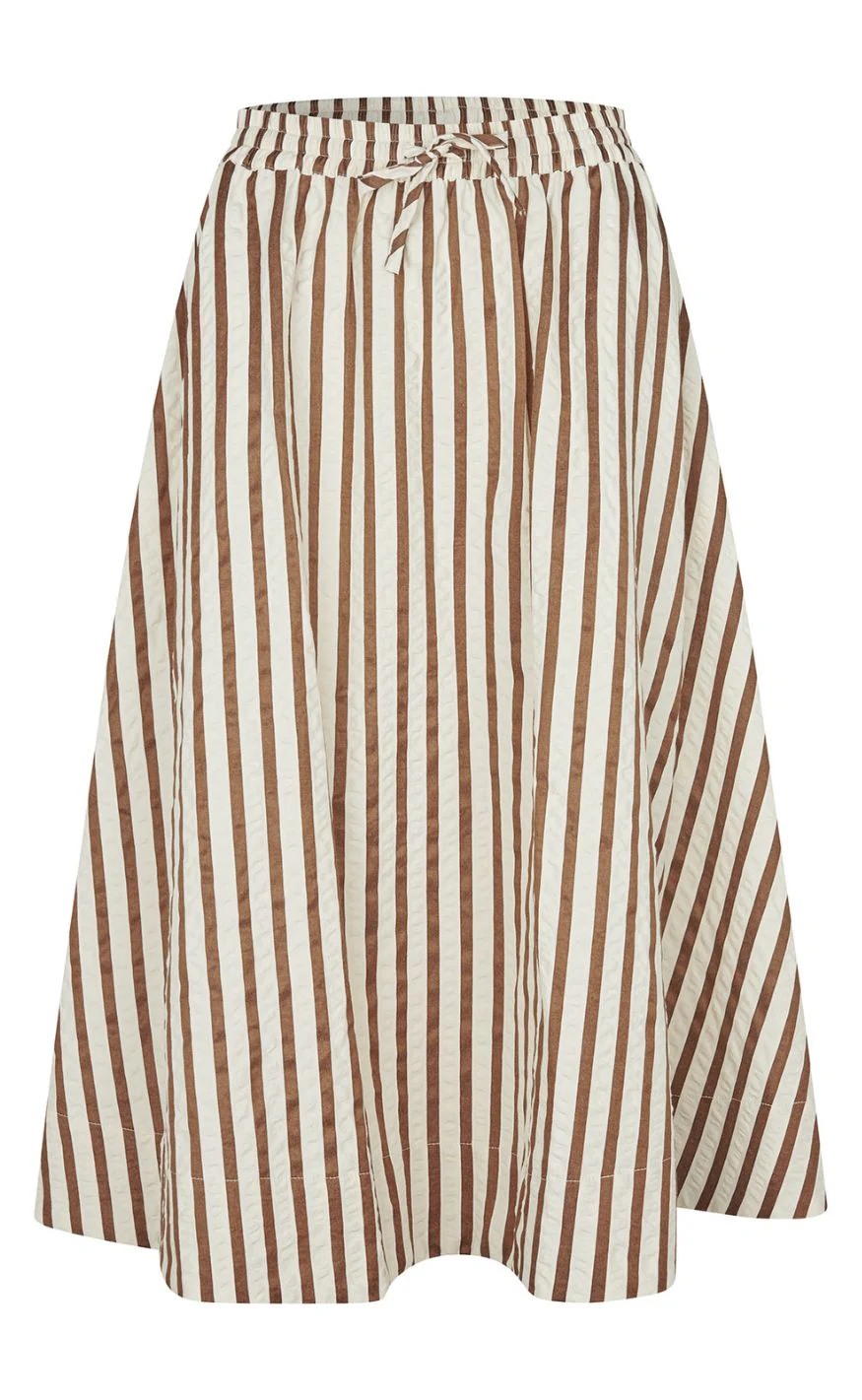Lollys Laundry Nederdel - Bristol Midi - Dark Mokka