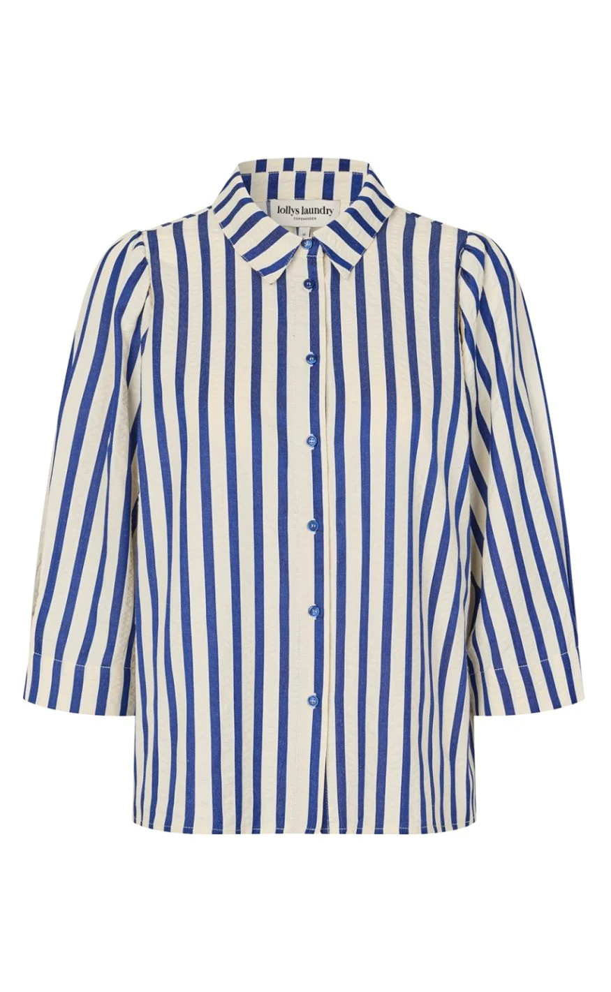 Lollys Laundry Skjorte - BonoLL SS - Blue