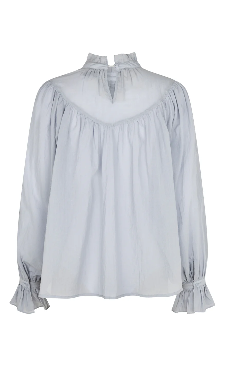 Lollys Laundry Bluse - Presley - Dusty Blue - Image 3