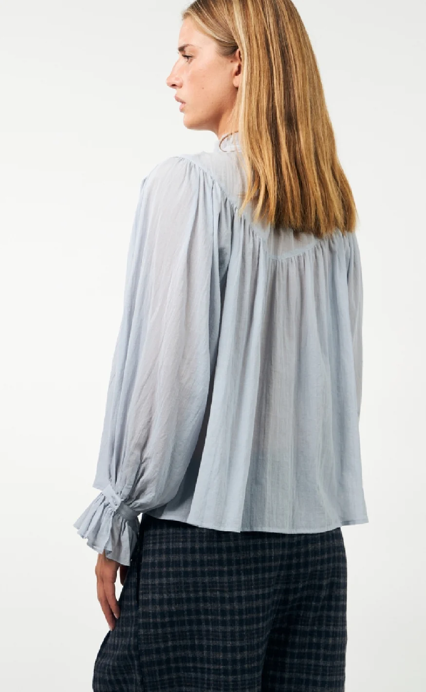 Lollys Laundry Bluse - Presley - Dusty Blue - Image 6