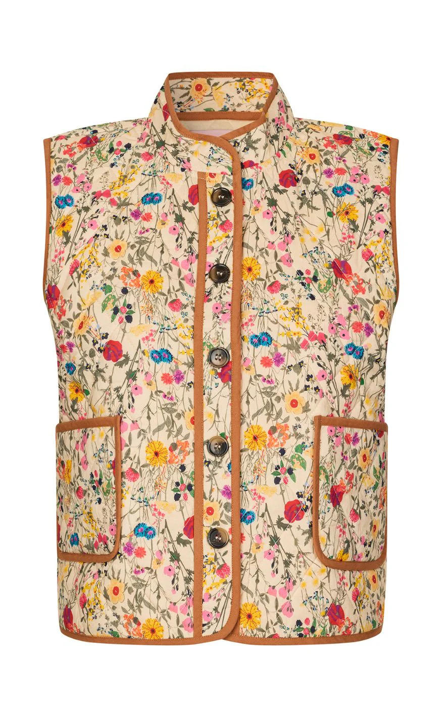 Lollys Laundry Vest - CairoLL Quilted - Flower Print - Image 2