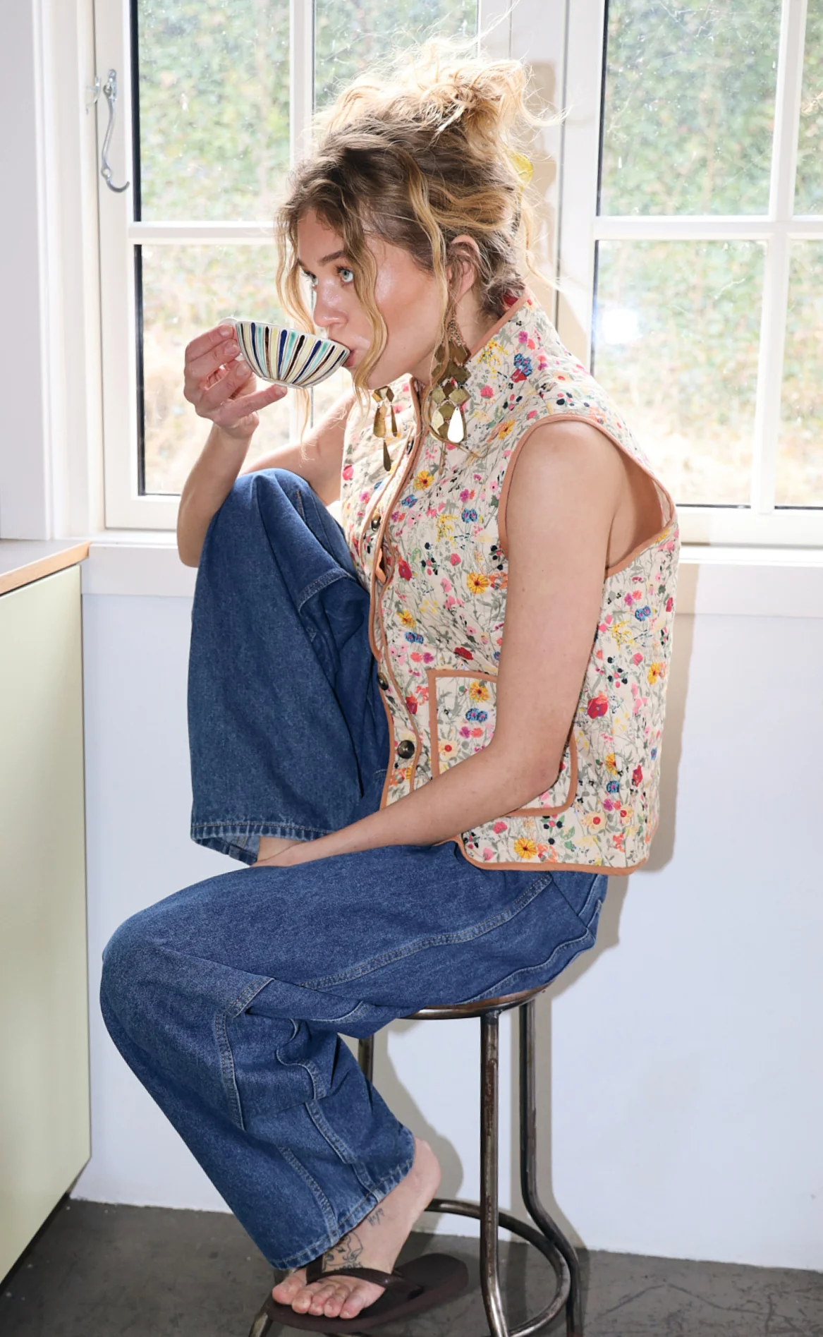 Lollys Laundry Vest - CairoLL Quilted - Flower Print - Image 5