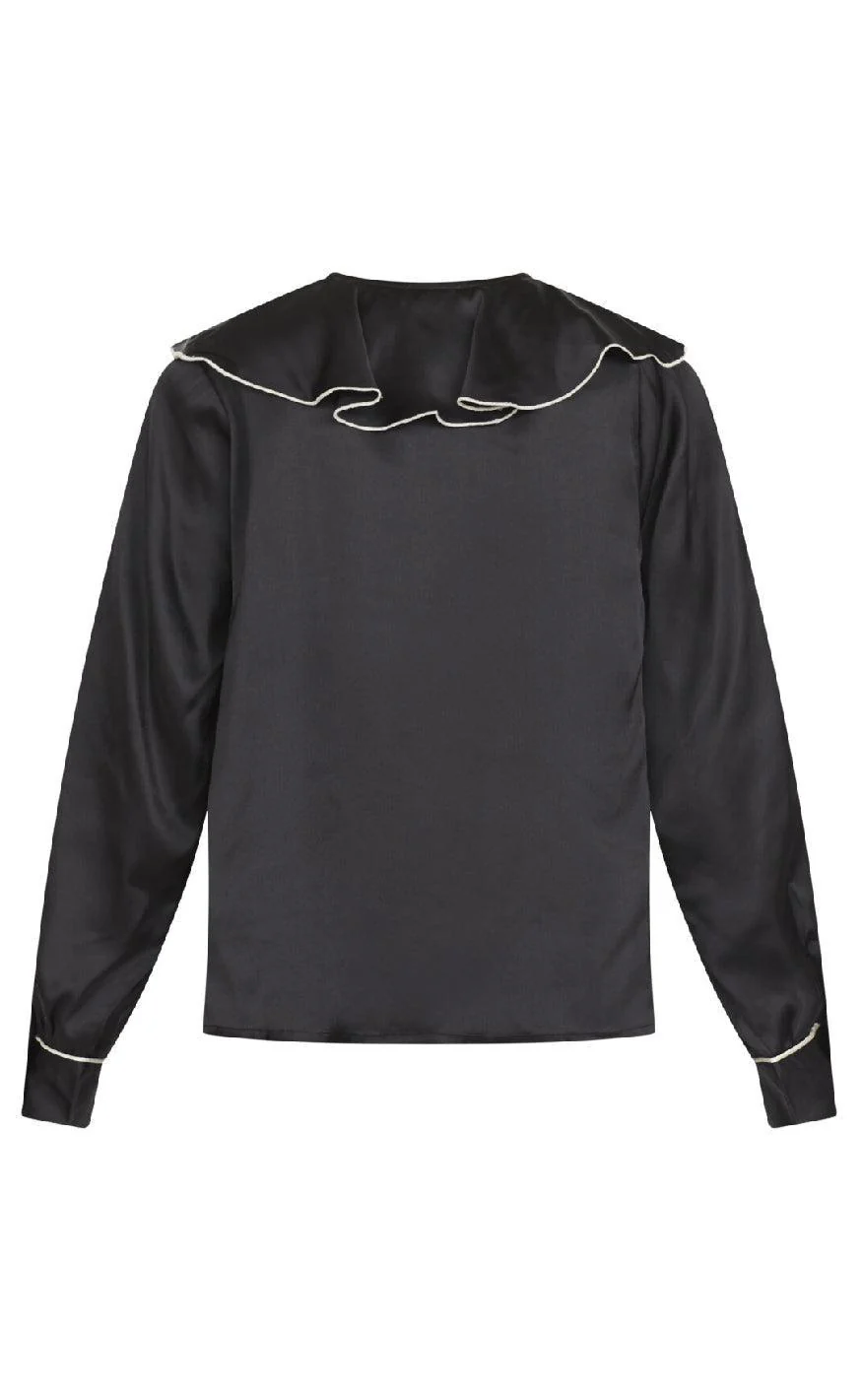 Love & Divine Bluse - Love1241 - Black/Cream - Image 3