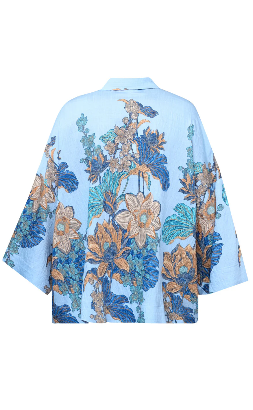 Love & Divine Skjorte - Love1553 - Blue Paisley - Image 5