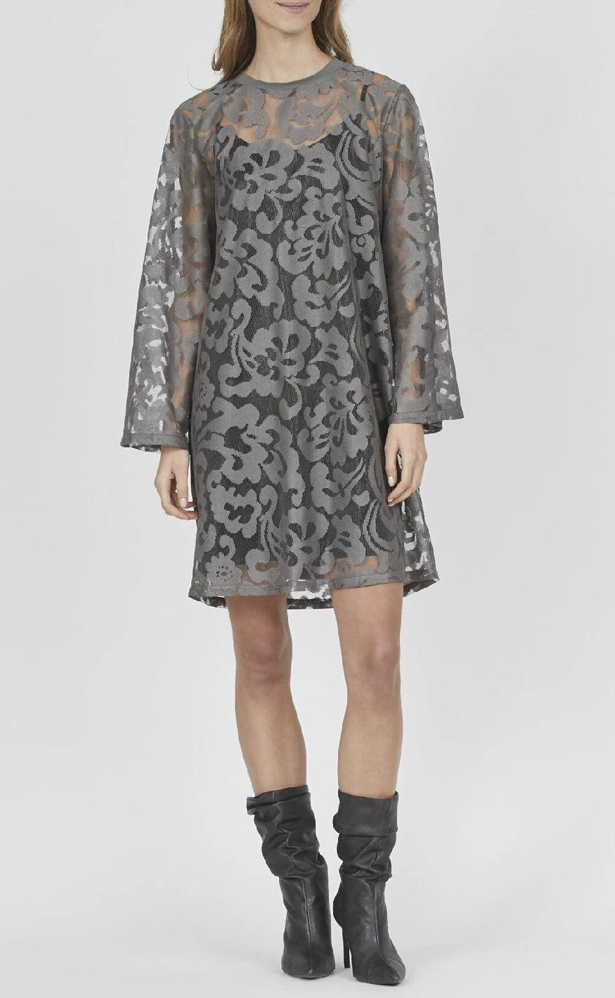 Love & Divine Kjole - Love1263 - Silver Grey - Image 2