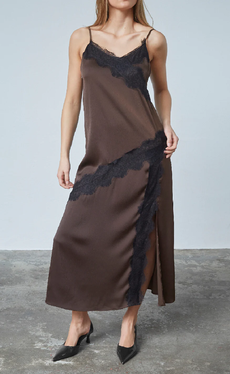 Love & Divine Kjole - Love1356 - Chocolate/Black - Image 4