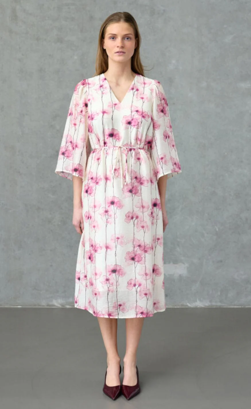 Love & Divine Kjole - love1444-1 - Pink Flower