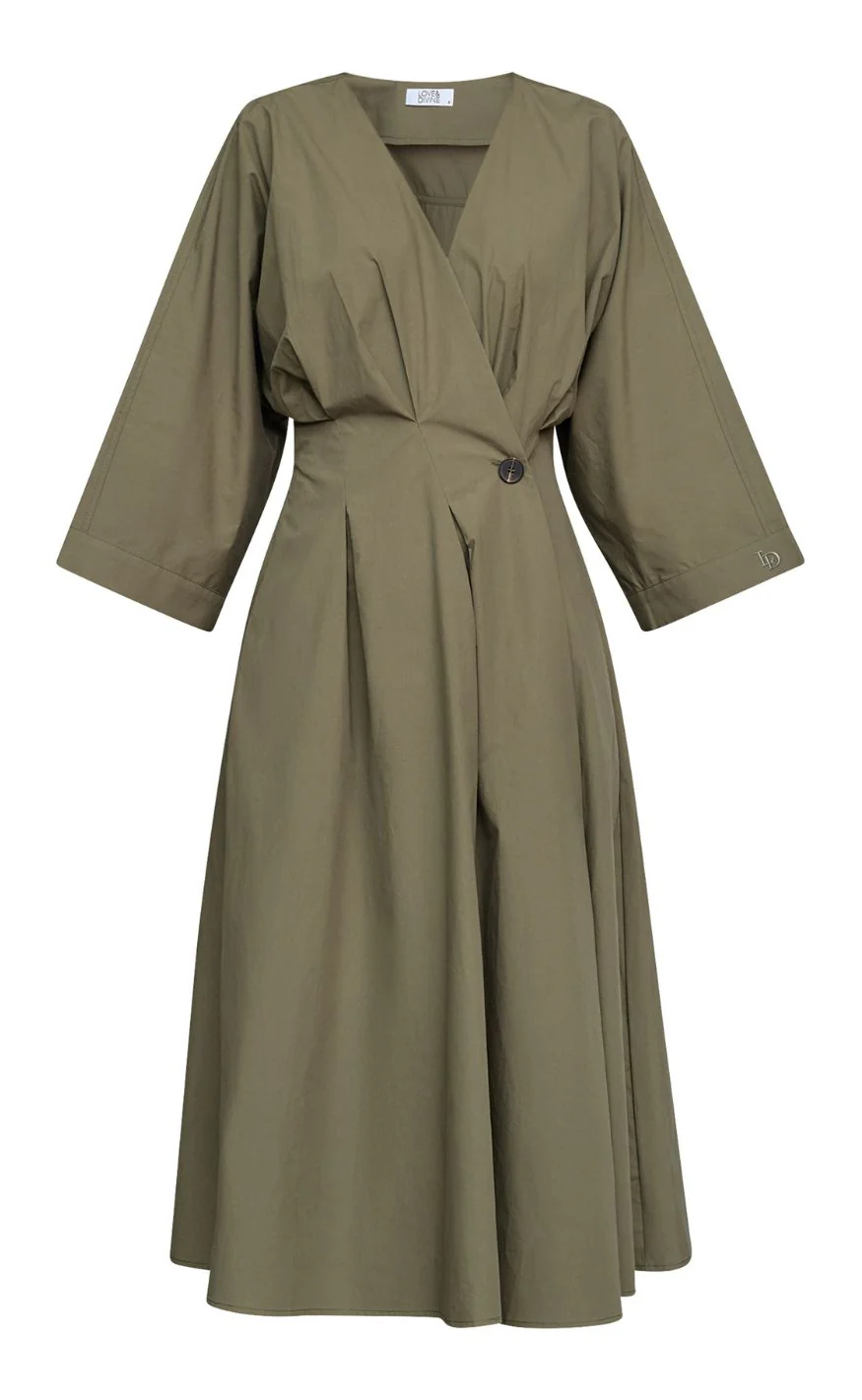 Love & Divine Kjole - Love1602 - Khaki - Image 2
