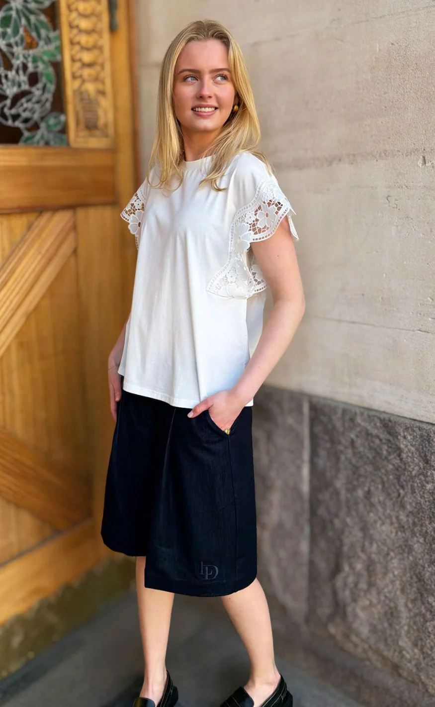 Love & Divine Shorts - Love1582 - Unwashed Denim - Image 7