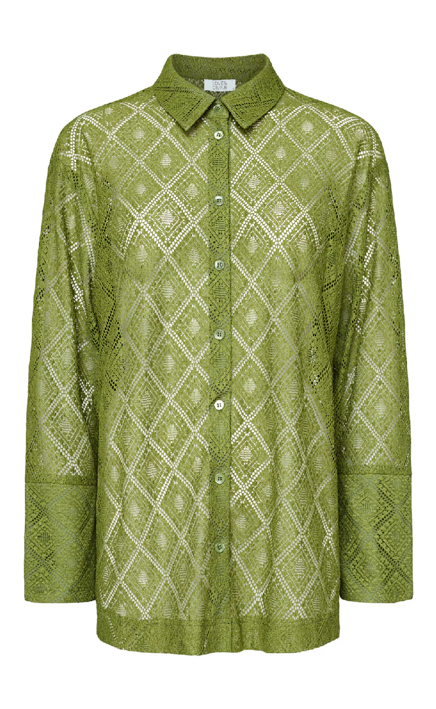 Love & Divine Skjorte - Love1439 - Lime Green