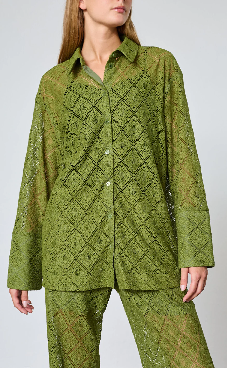 Love & Divine Skjorte - Love1439 - Lime Green - Image 2