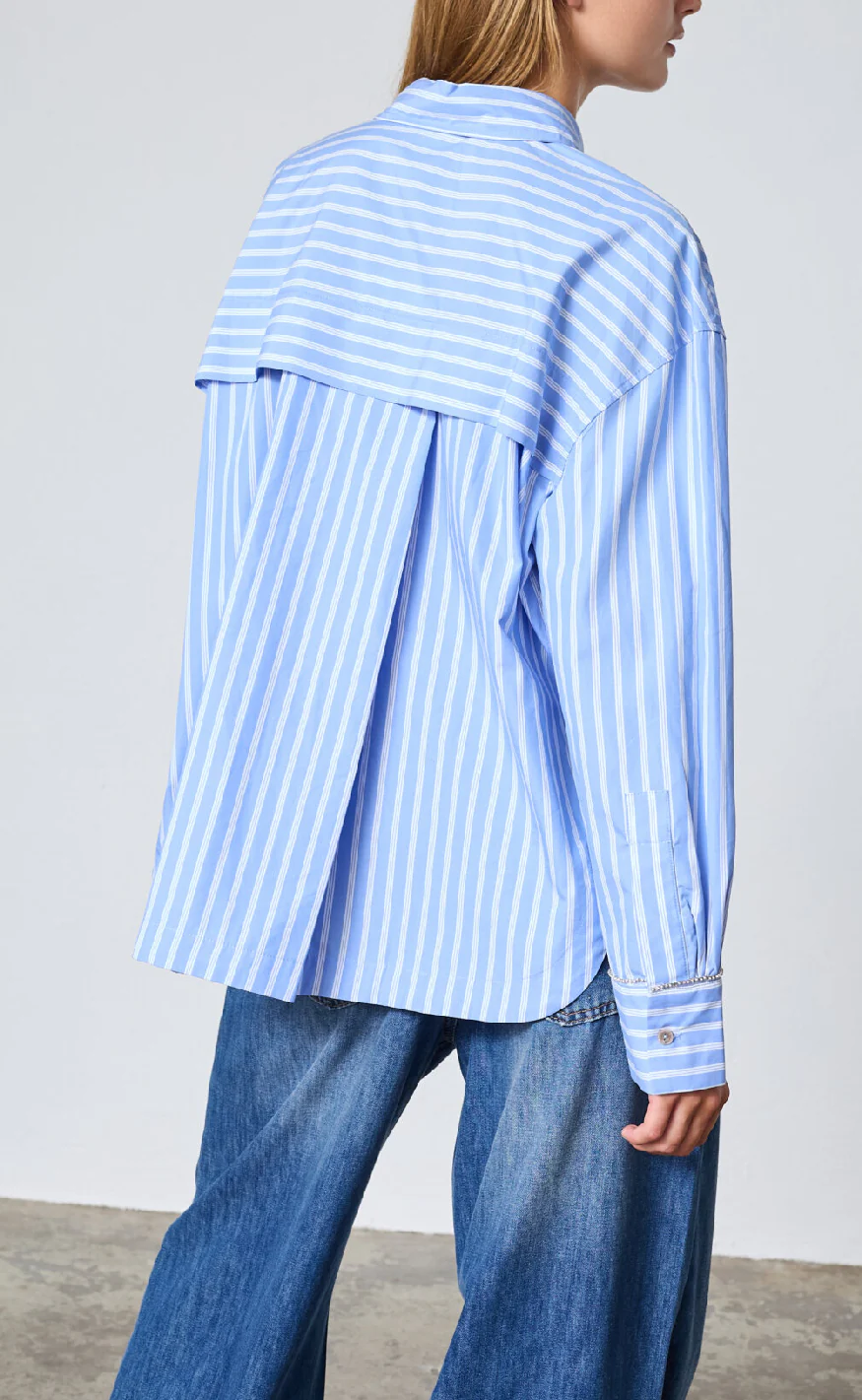Love & Divine Skjorte - Love1441 - Blue Stripes - Image 3