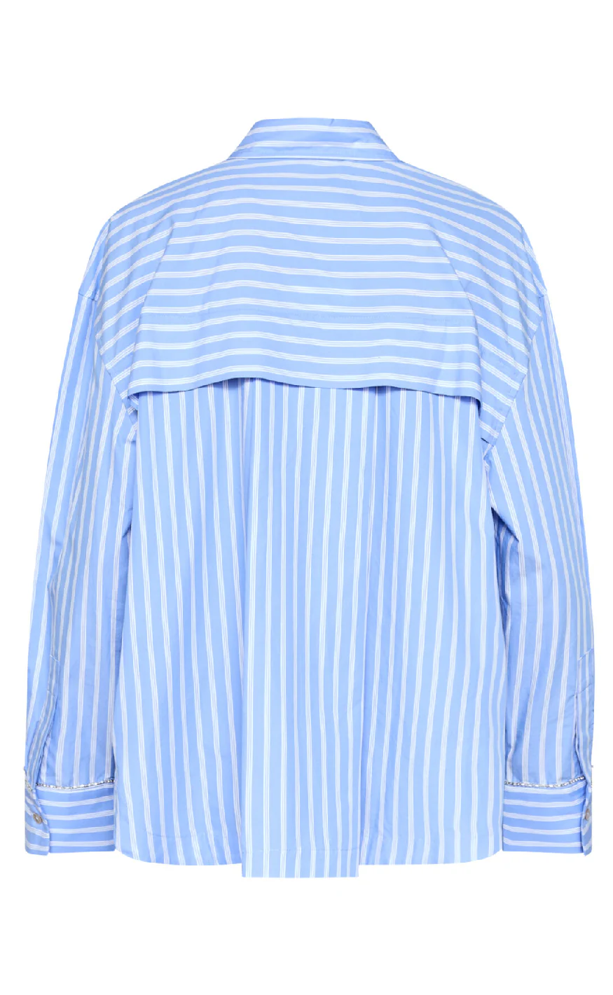 Love & Divine Skjorte - Love1441 - Blue Stripes - Image 4
