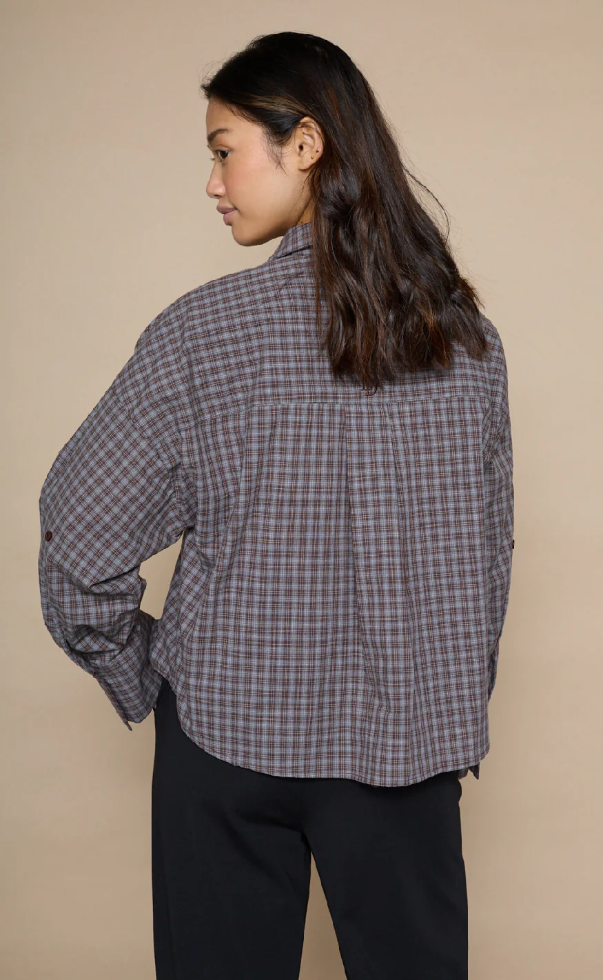 Love & Divine Skjorte - Love1495 - Brown Check - Image 3