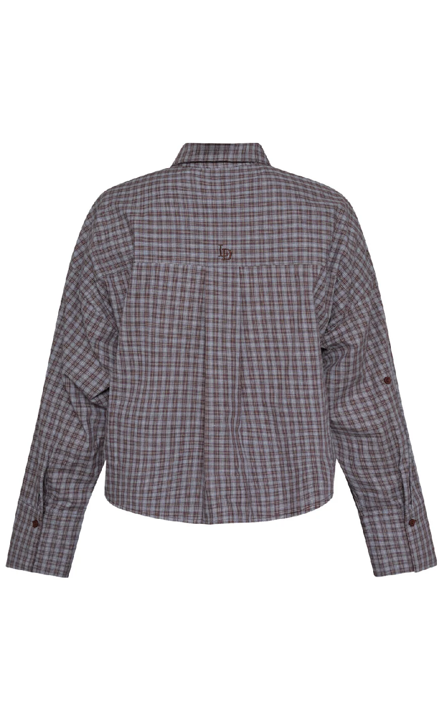 Love & Divine Skjorte - Love1495 - Brown Check - Image 4