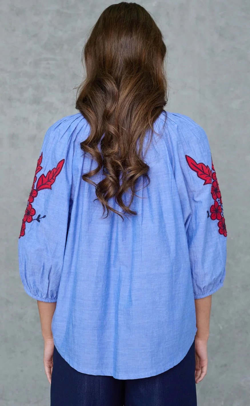 Love & Divine Skjorte - Love1575 - Blue Dream/Red - Image 8