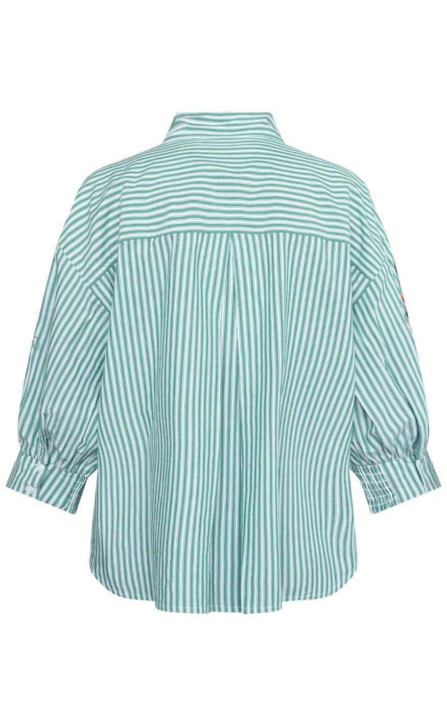 Love & Divine Skjorte - Love1604 - Green Stripes - Image 3