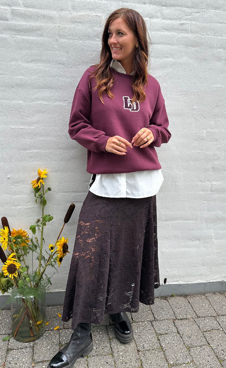 Love & Divine Sweatshirt - Love1456 - D. Bordeaux - Image 2