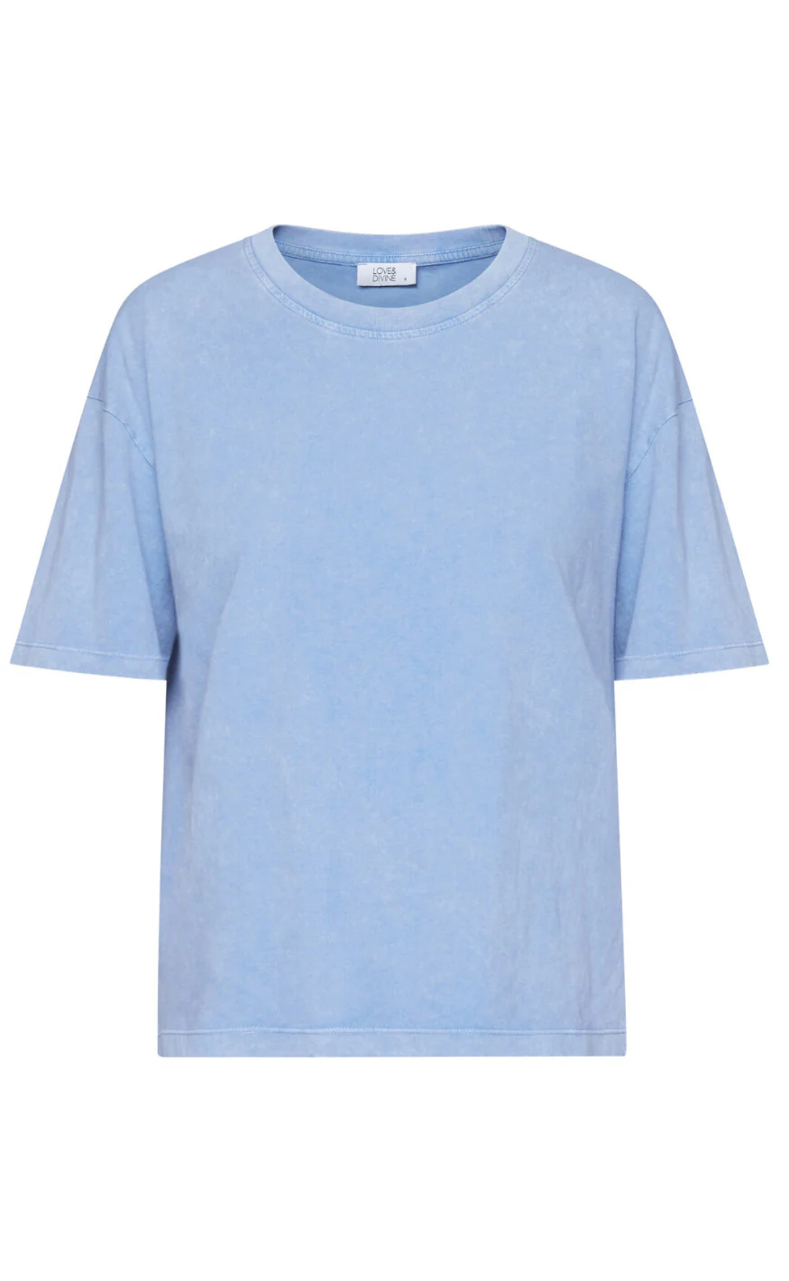 Love & Divine T-shirt - Love1303-2 - Blue Wash - Image 2