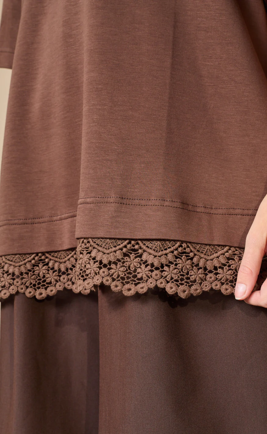 Love & Divine T-Shirt - Love1462 - Brown Lace - Image 4