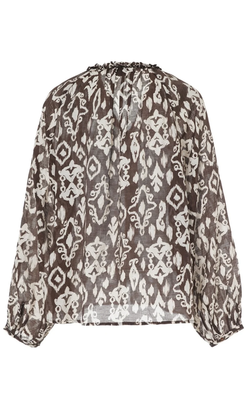 Luxzuz Bluse - Chalina - Coffee Bean - Image 3