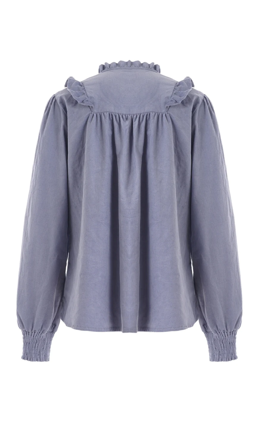 Luxzuz Bluse - Josefia - Faded Denim - Image 3