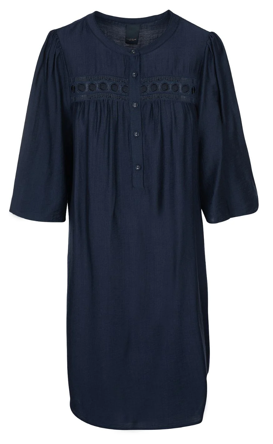 Luxzuz Kjole - Carolat - Navy Blue
