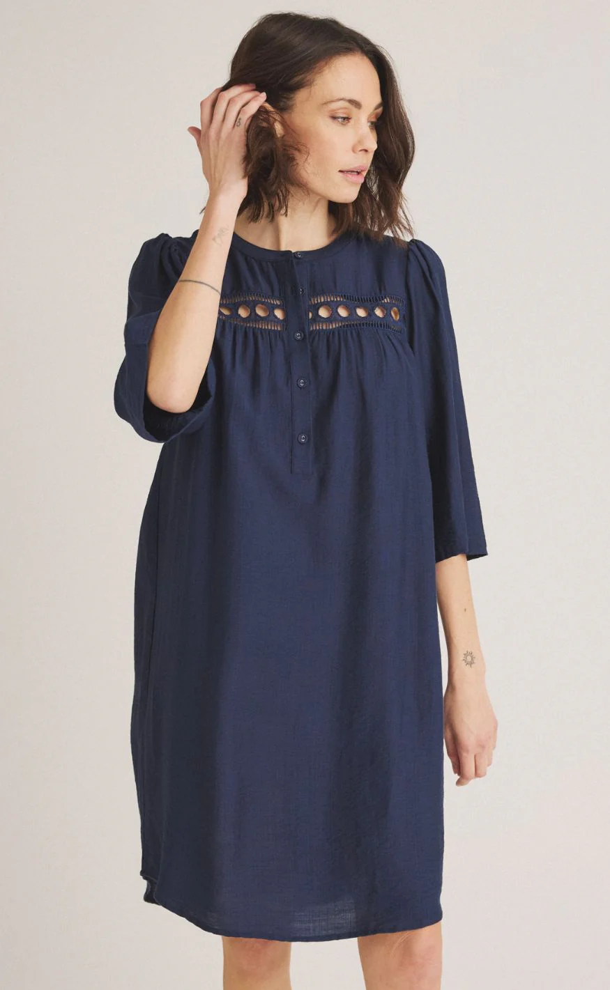 Luxzuz Kjole - Carolat - Navy Blue - Image 2
